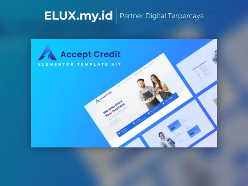 Jual Accept Credit Financial Services Elementor Template Kit Lifetime Unlimited