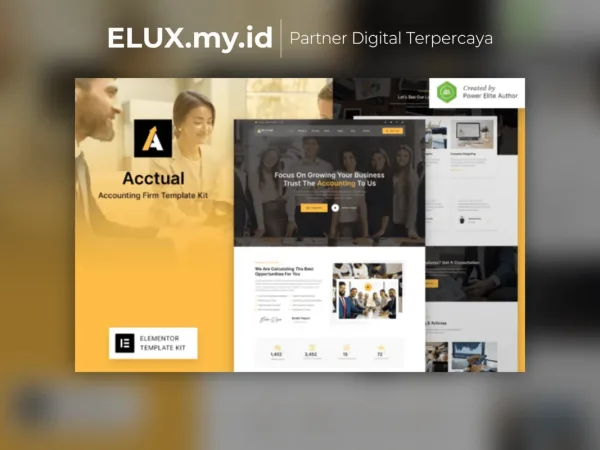 Foto Asli Acctual Accounting Firm Elementor Template Kit Lifetime Unlimited