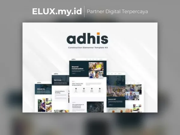 Lisensi Resmi Adhis Construction Elementor Template Kit Lifetime Unlimited