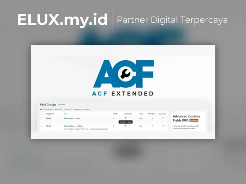 Advanced Custom Fields Extended Pro Wordpress Foto Asli Advanced Custom Fields Extended Pro Wordpress Plugin