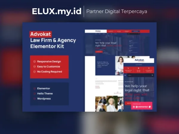 Foto Asli Advokat Law Firm Agency Elementor Template Kit Lifetime Unlimited
