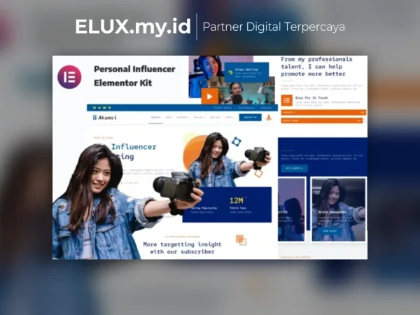 Detail Produk Akamsi Personal Influencer Elementor Template Kit Lifetime