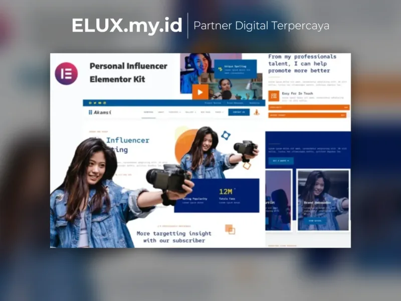 Akamsi Personal Influencer Elementor Template Kit Detail Produk Akamsi Personal Influencer Elementor Template Kit Lifetime