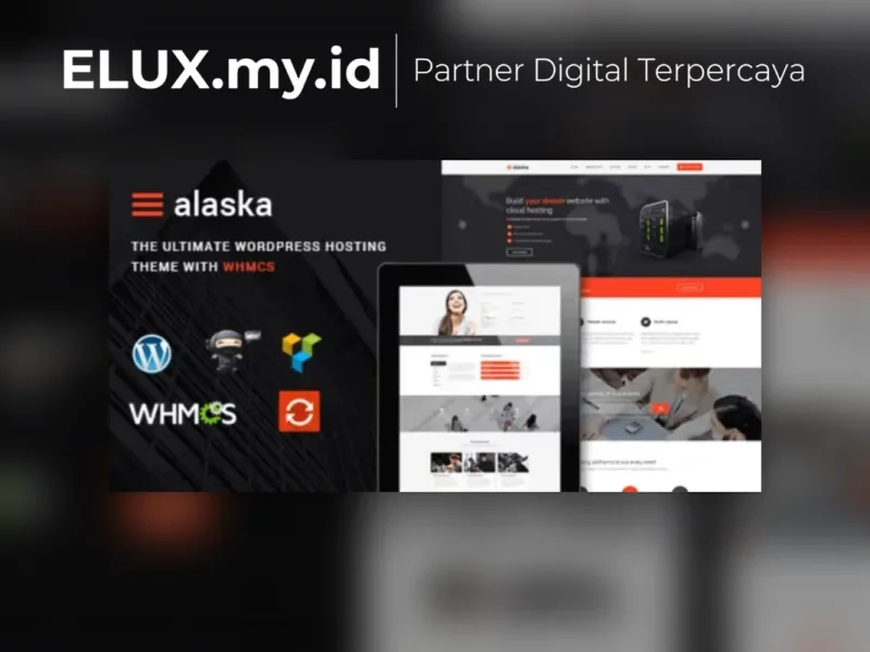 Lisensi Resmi Alaska Whmcs Hosting Wordpress Theme