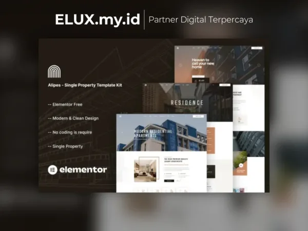 Tampilan Alipes Single Property Elementor Template Kit Lifetime Unlimited Domain