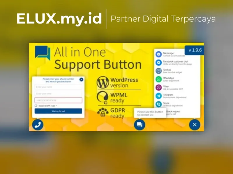 Foto Asli All In One Support Button Callback Request Whatsapp Messenger