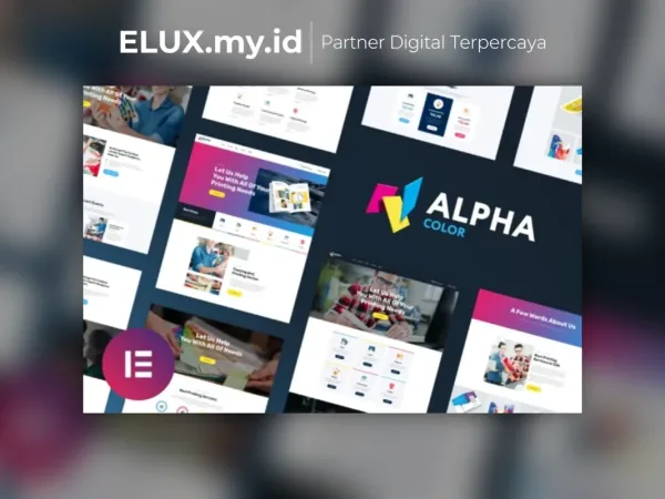Lisensi Resmi Alphacolor Design Printing Elementor Template Kit Lifetime