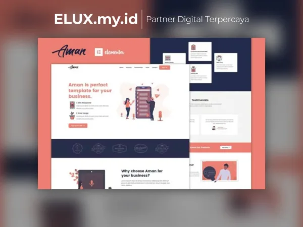 Foto Asli Aman Multipurpose Elementor Template Kit Lifetime Unlimited Domain