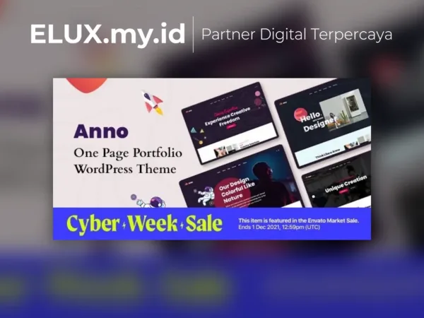Tampilan Anno One Page Portfolio Wordpress Theme