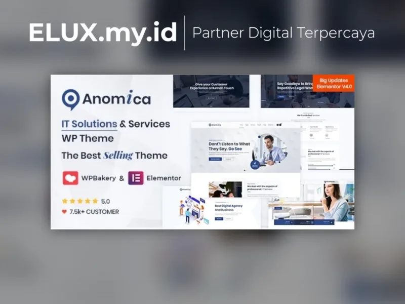 Detail Produk Anomica It Solutions And Services Wordpress Theme