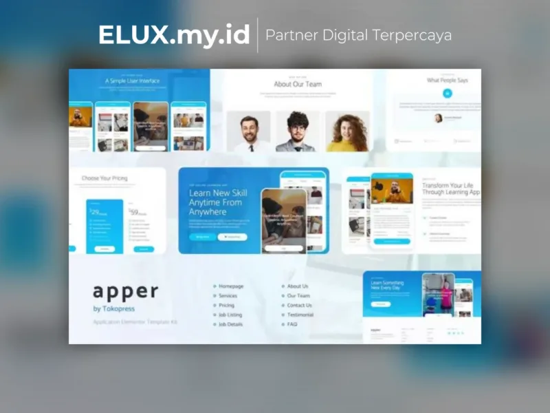 Apper Mobile App Saas Startup Elementor Template Lisensi Resmi Apper Mobile App Saas Startup Elementor Template Kit Lifetime