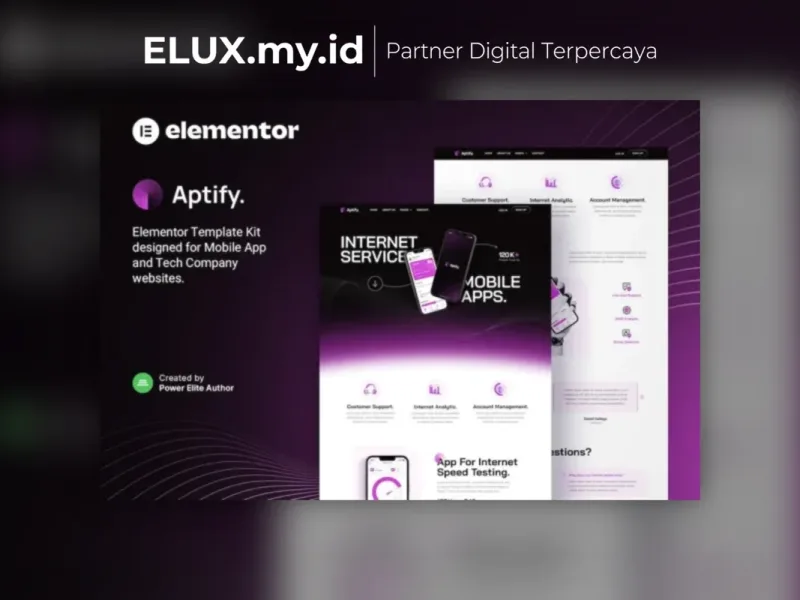 Aptify Mobile App Landing Page Tech Company Lisensi Resmi Aptify Mobile App Landing Page Tech Company Elementor Template