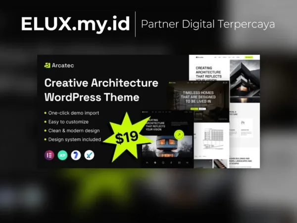 Detail Produk Arcatec Architecture Wordpress Theme