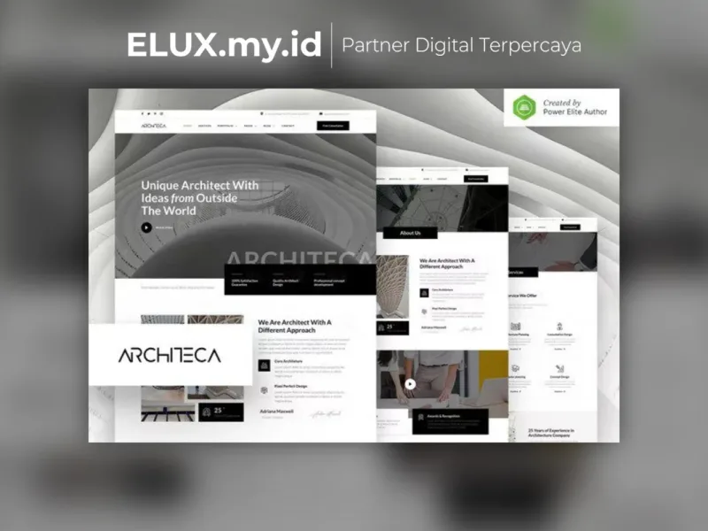 Detail Produk Architeca Architecture Agency Interior Design Elementor Template