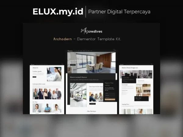 Foto Asli Archodern Interior Architecture Elementor Template Kit Lifetime