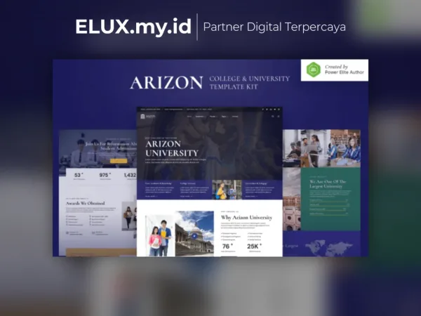 Foto Asli Arizon College University Elementor Template Kit Lifetime Unlimited