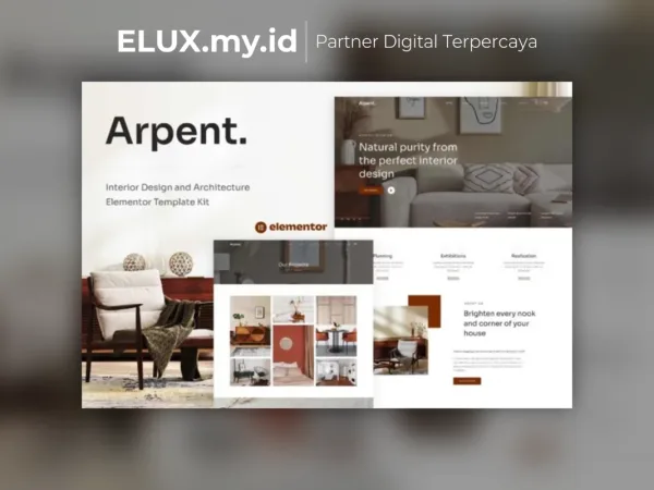 Tampilan Arpent Interior Design And Architecture Elementor Template Kit