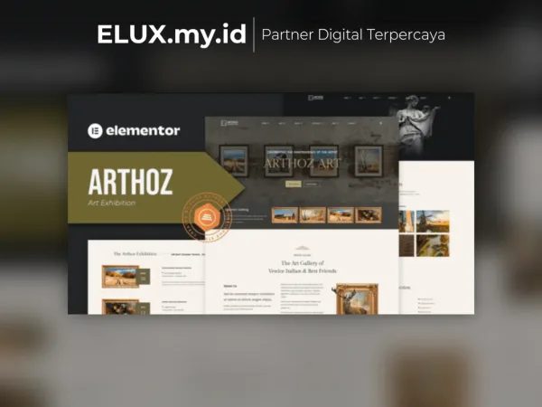 Lisensi Resmi Arthoz Art Exhibition Elementor Template Kit Lifetime Unlimited