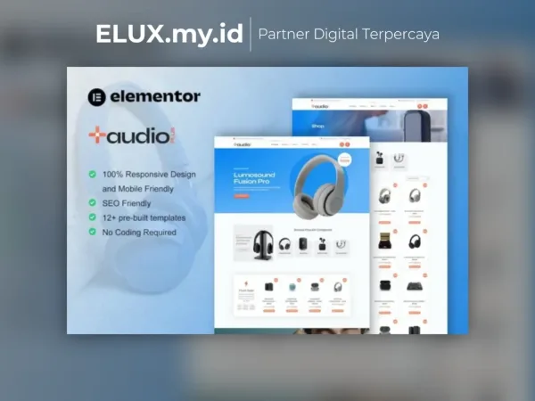 Jual Audioplus Audio Store Woocommerce Elementor Template Kit Lifetime