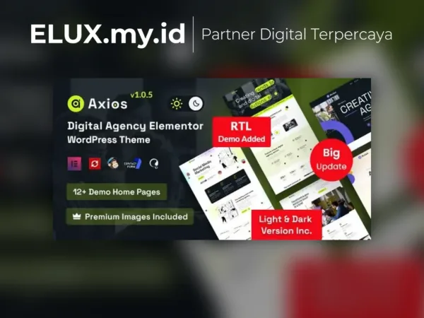 Tampilan Axios Digital Agency Wordpress Wordpress Theme