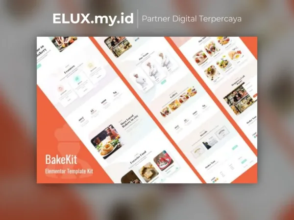 Lisensi Resmi Bakekit Food And Cake Elementor Template Lifetime Unlimited Domain