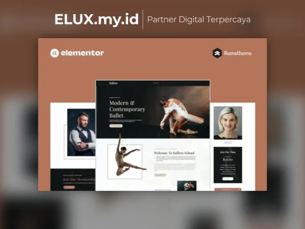 Detail Produk Balleto Ballet School Elementor Pro Full Site Template Kit