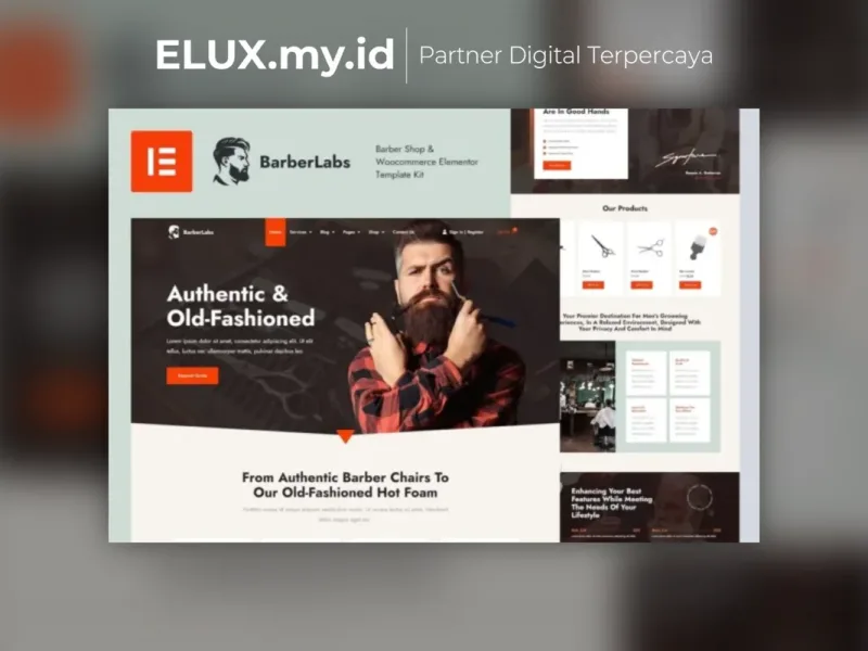 Barberlabs Barber Shop Elementor Template Kit Jual Barberlabs Barber Shop Elementor Template Kit Lifetime Unlimited Domain