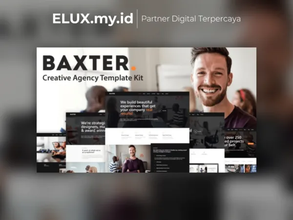 Jual Baxter Creative Agency Elementor Template Kit Lifetime Unlimited Domain