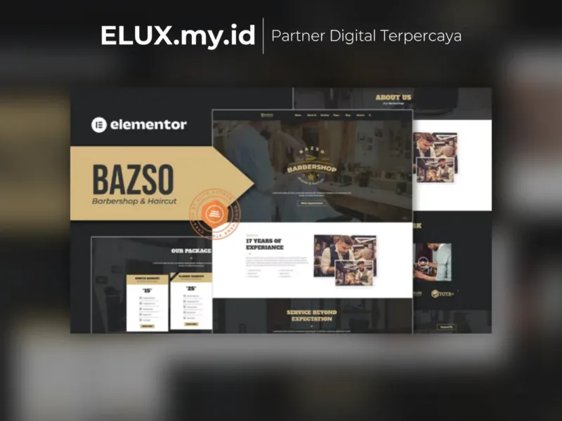 Bazso Barbershop Elementor Template Kit Lifetime Lisensi Resmi Bazso Barbershop Elementor Template Kit Lifetime Unlimited Domain