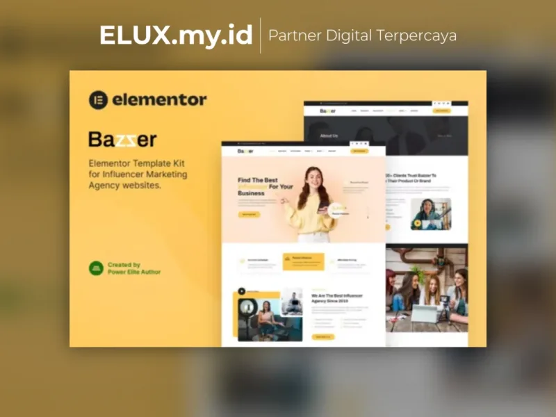 Bazzer Influencer Marketing Agency Elementor Detail Produk Bazzer Influencer Marketing Agency Elementor Template Kit