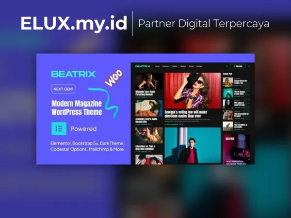 Tampilan Beatrix Modern Magazine Wordpress Theme