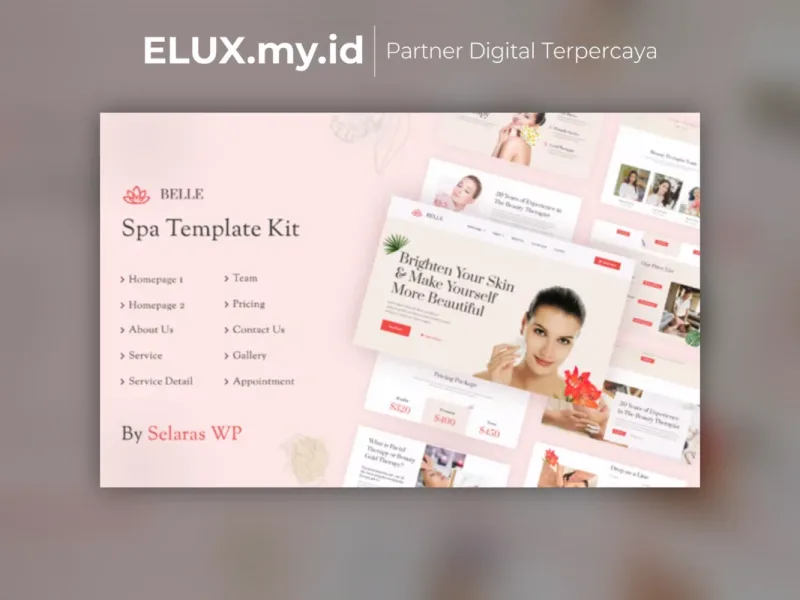 Belle Spa Massage Wellness Elementor Template Kit Detail Produk Belle Spa Massage Wellness Elementor Template Kit Lifetime