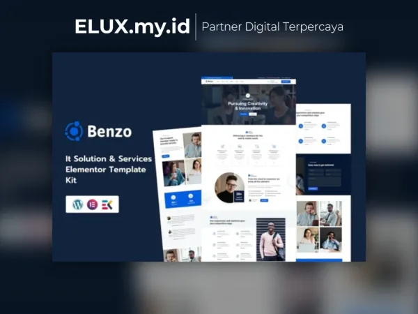 Detail Produk Benzo It Solution Services Elementor Template Kit Lifetime