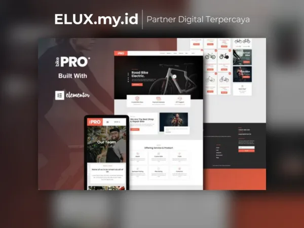 Tampilan Bikepro Woocommerce Elementor Template Kit Lifetime Unlimited Domain