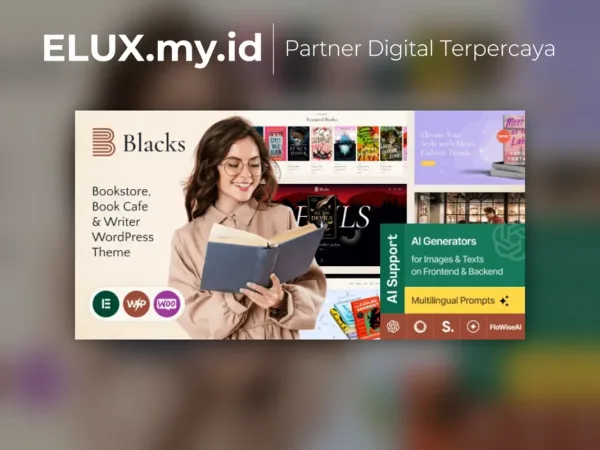 Jual Blacks Bookstore Book Cafe Writer Wordpress Theme