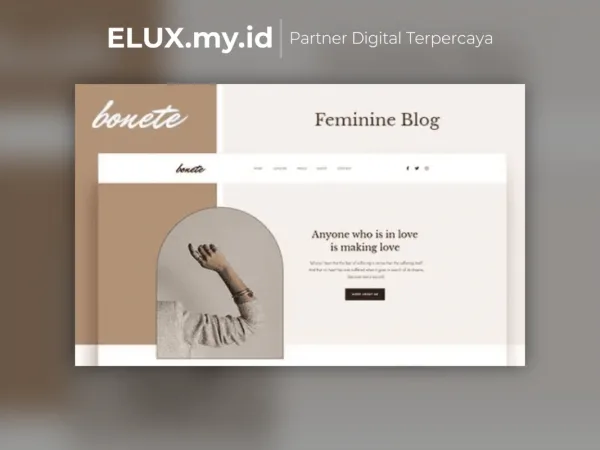 Jual Bonete Feminine Blog Elementor Template Kit Lifetime Unlimited Domain
