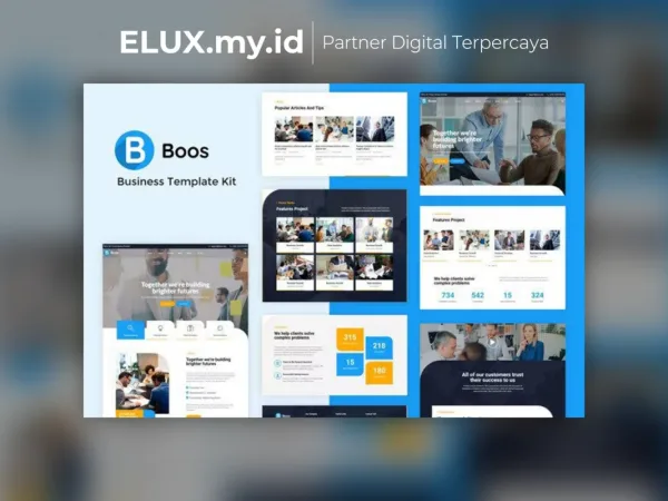 Lisensi Resmi Boos Business Elementor Template Kit Lifetime Unlimited Domain