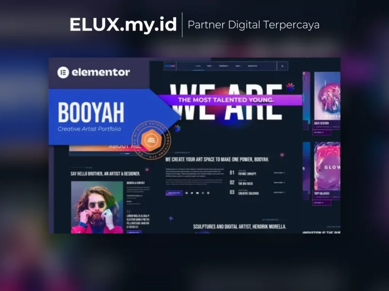 Booyah Creative Artist Portfolio Elementor Jual Booyah Creative Artist Portfolio Elementor Template Kit Lifetime Unlimited