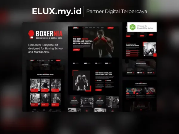Tampilan Boxen Boxing School Martial Arts Elementor Template Kit Lifetime