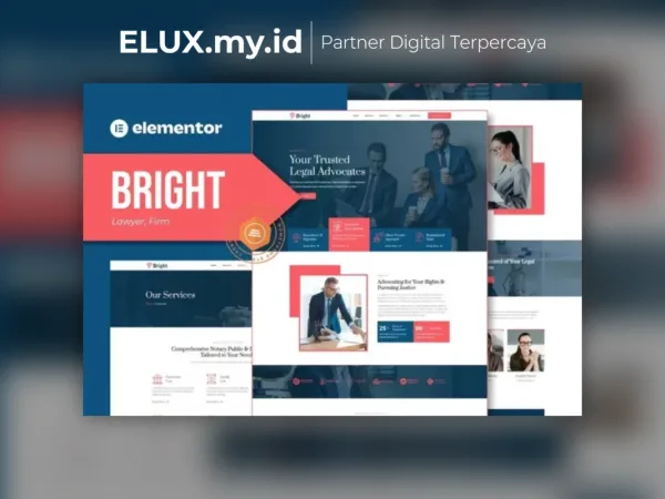 Lisensi Resmi Bright Lawyer And Firm Elementor Template Kit Lifetime Unlimited