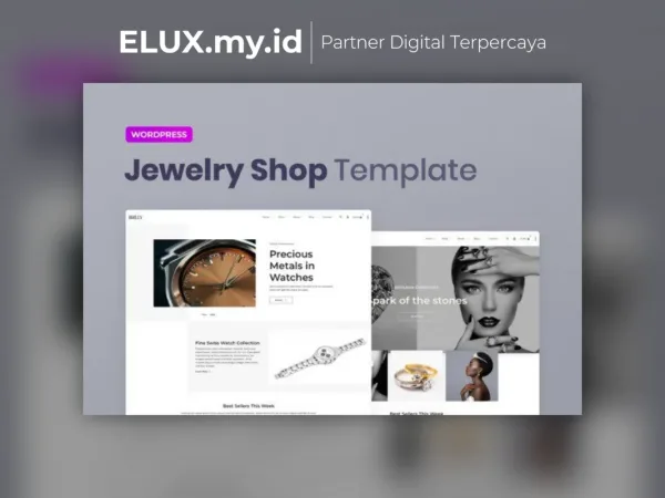 Lisensi Resmi Brilly Jewelry Store Woocommerce Elementor Template Kit Lifetime