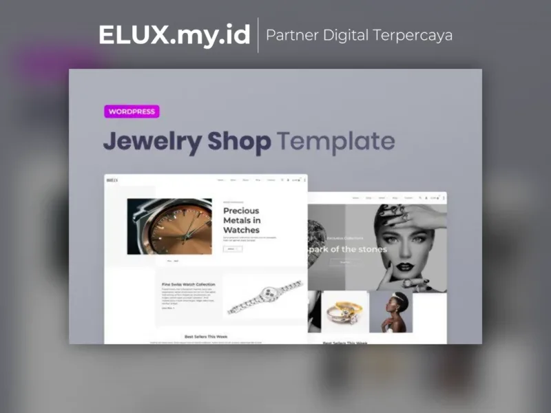 Lisensi Resmi Brilly Jewelry Store Woocommerce Elementor Template Kit Lifetime