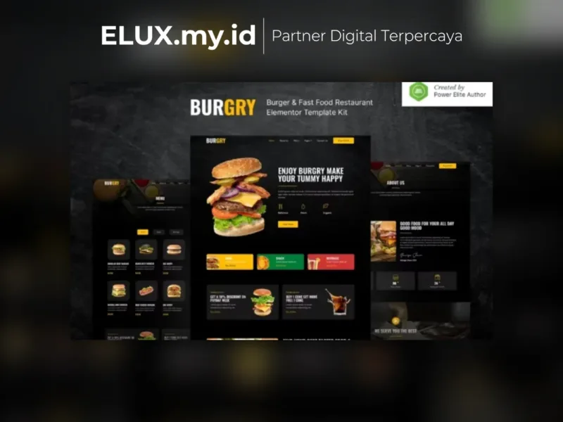 Burgry Burger Fast Food Restaurant Elementor Foto Asli Burgry Burger Fast Food Restaurant Elementor Template Kit Lifetime