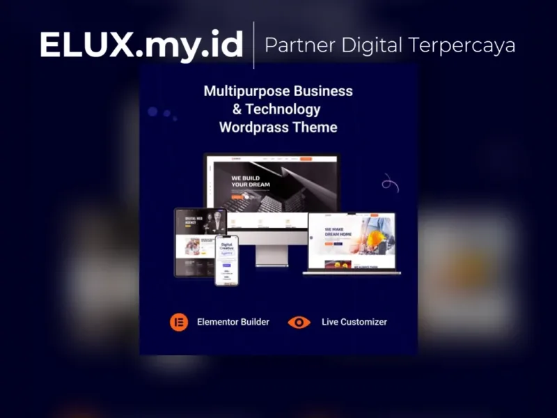 Tampilan Busico Multipurpose Business Technology Wordpress Theme