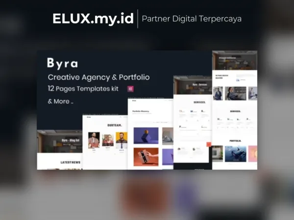 Jual Byra Creative Agency Modern Portfolio Elementor Template Kit Lifetime