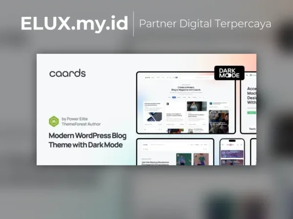 Lisensi Resmi Caards Modern Blog Magazine Wordpress Theme With Dark Mode