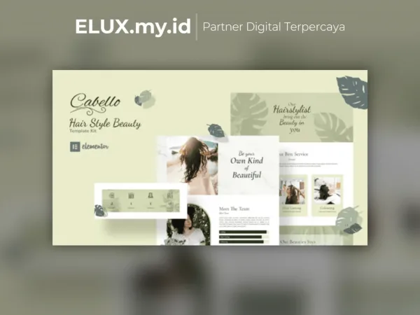Detail Produk Cabello Professional Stylist Elementor Template Kit Lifetime