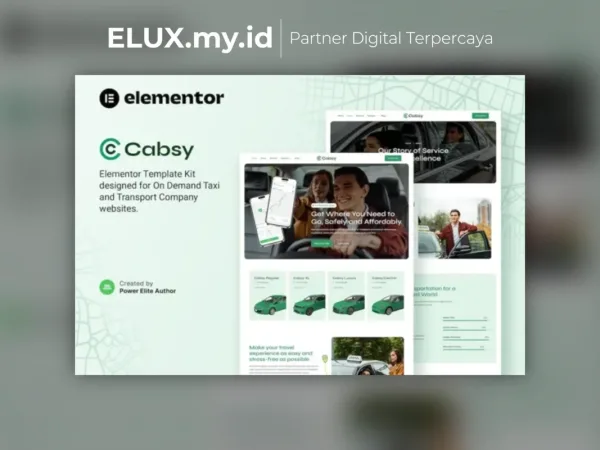 Foto Asli Cabsy Transport Company On Demand Taxi Elementor Template Kit