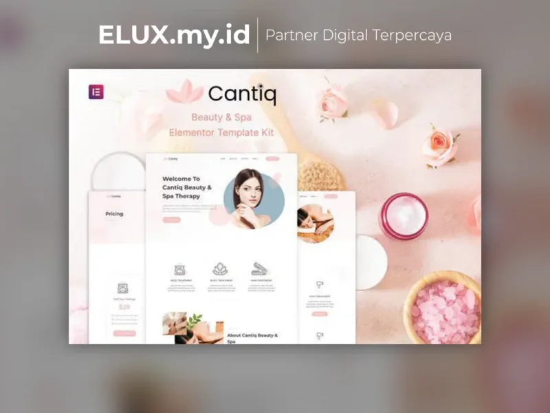 Cantiq Beauty Spa Salon Therapy Elementor Lisensi Resmi Cantiq Beauty Spa Salon Therapy Elementor Template Kit Lifetime