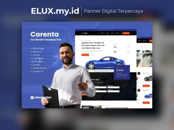 Jual Carenta Car Rental Business Elementor Template Kits Lifetime Unlimited